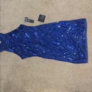 NWT Lulu’s blue beaded dress